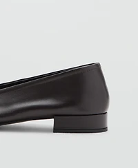Mango Women's Leather Flat Shoes