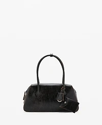 Mango Women's Charms Leather Shoulder Bag