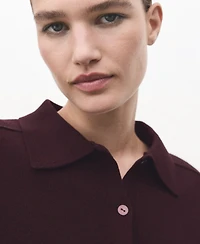 Mango Women's Shirt Collar Cardigan