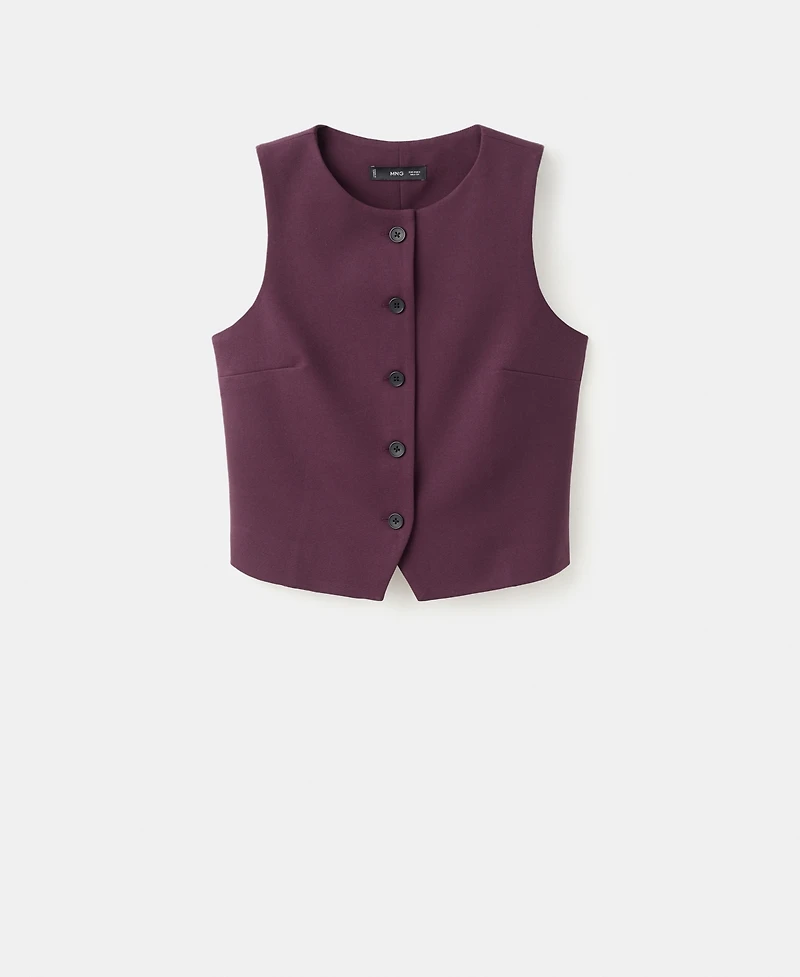 Mango Women's Buttons Suit Vest