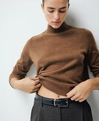 Mango Women's 100% Cashmere Perkins Neck Sweater