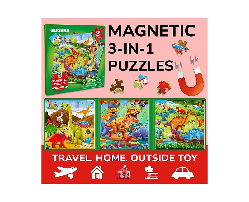 Quokka 3x36 Pcs Magnetic Puzzles for Kids
