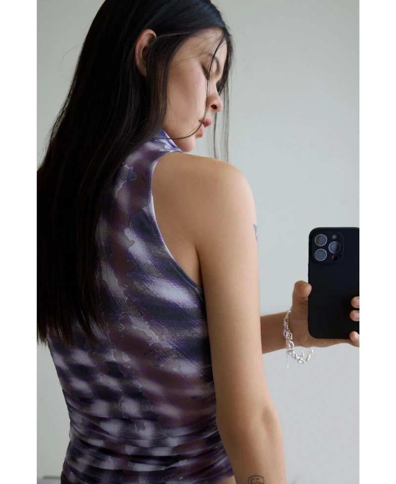 Desigual Women's Ruched zipper T-shirt