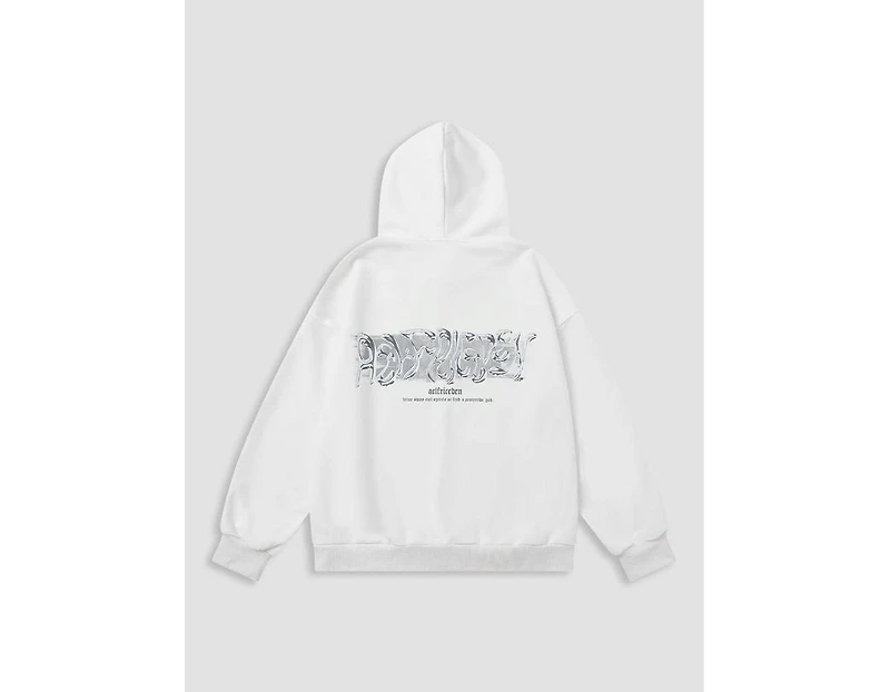 Aelfric Eden Women's Futuristic Liquid Metal Design Pullover Hoodie