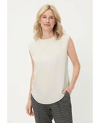 Olsen Women's Satin Effect Sleeveless Shell Top