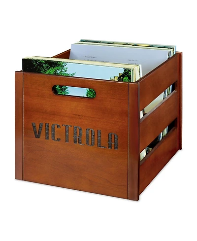 Victrola Wooden Vinyl Record Crate