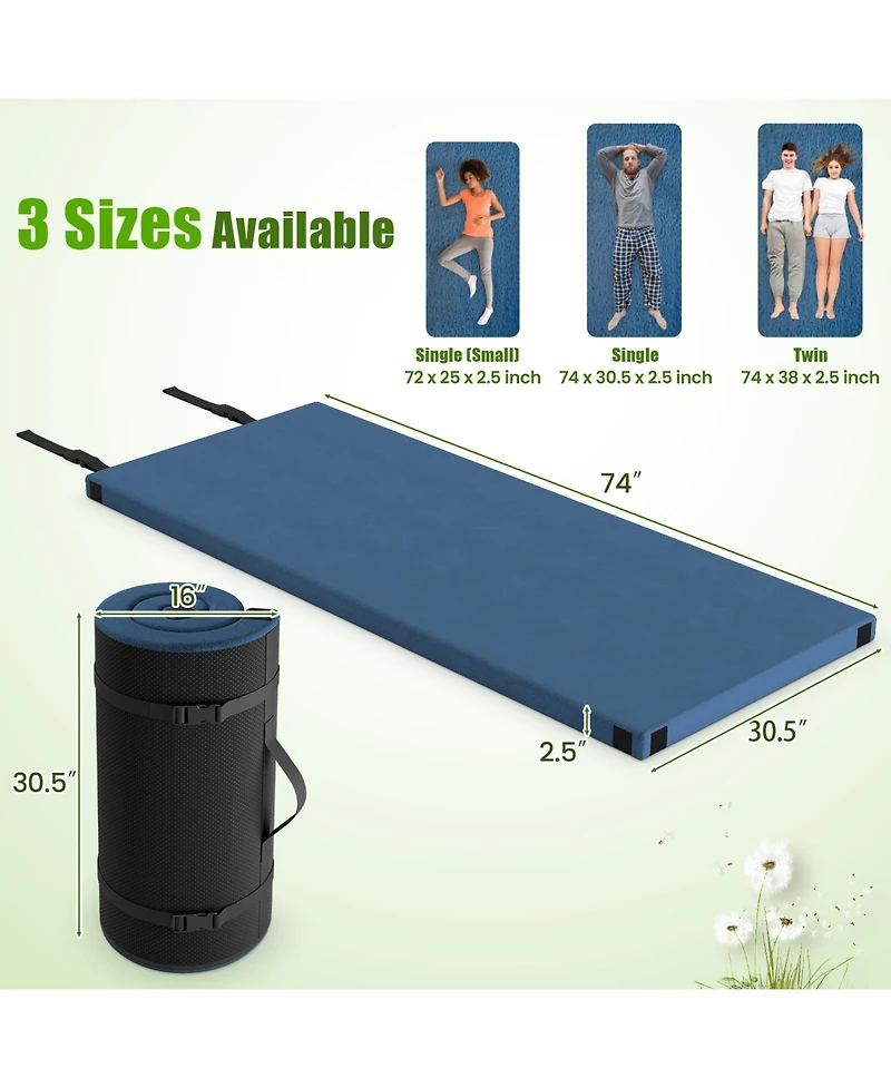 Skonyon Foldable Camping Mattress with High density foam Cushion and Anti-slip Bottom