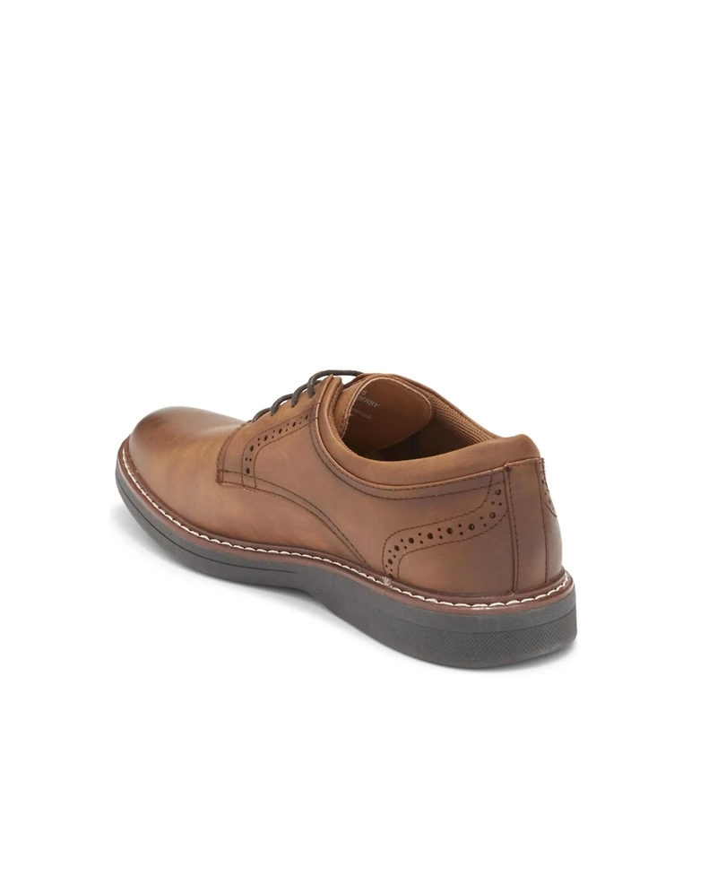 Rush Gordon Men's Plain Toe Derby Lace-Up Dress Shoes