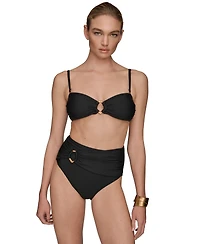 Donna Karan Women's Shirred Bandeau Bikini Top