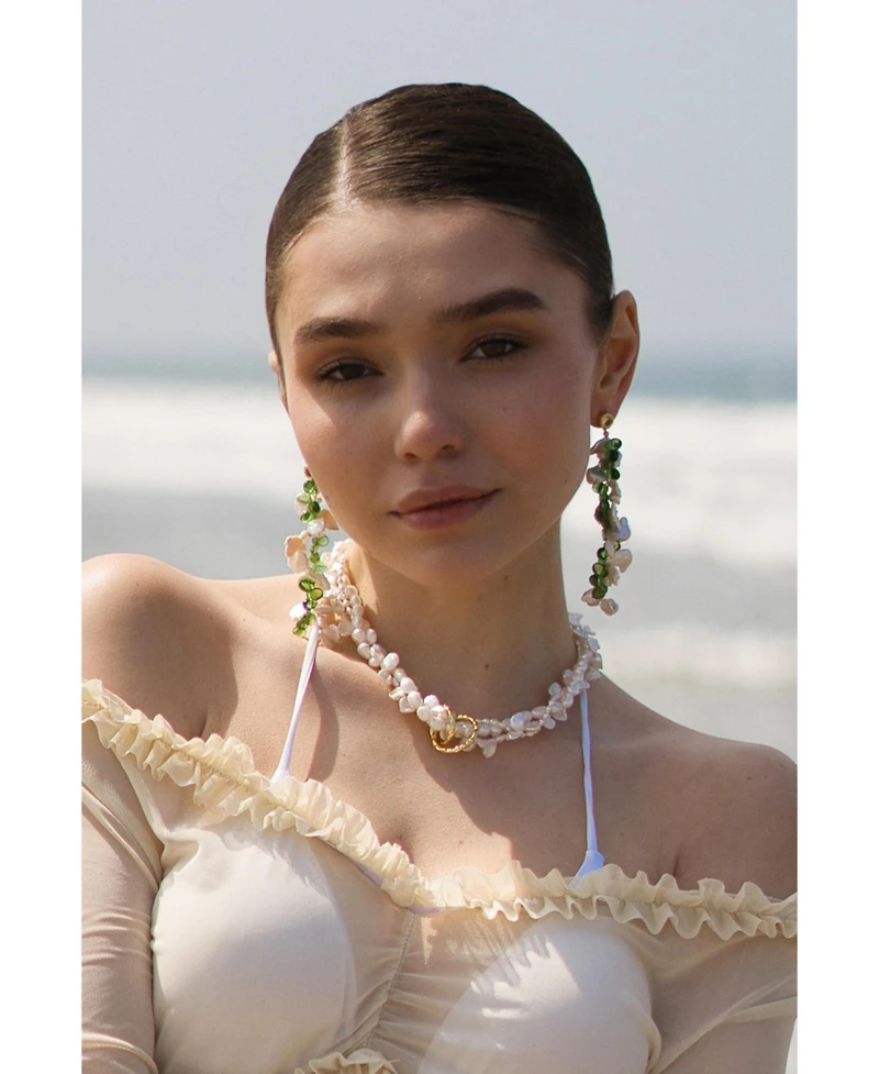Classicharms Nina Multi-Strand Baroque Pearl Choker Necklace