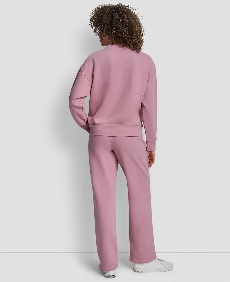 Dkny Sport Women's Tonal Logo Patch Crewneck Sweatshirt