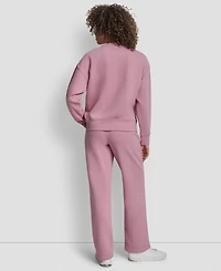 Dkny Sport Women's Tonal Logo Patch Crewneck Sweatshirt