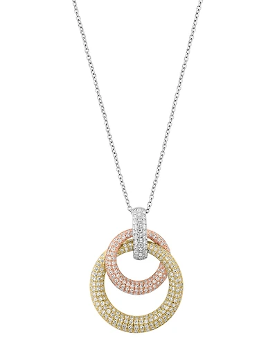 Effy Collection Diamond Pendant Necklace (1-1/8 ct. t.w.) in 14k Multi-Tone Gold