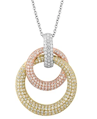 Effy Collection Diamond Pendant Necklace (1-1/8 ct. t.w.) in 14k Multi-Tone Gold