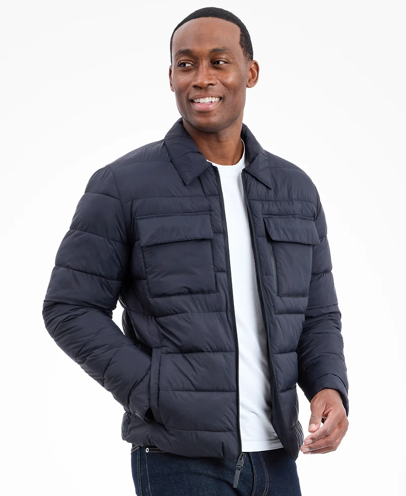Michael Kors Men's Quilted Shirt Jacket
