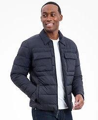 Michael Kors Men's Quilted Shirt Jacket
