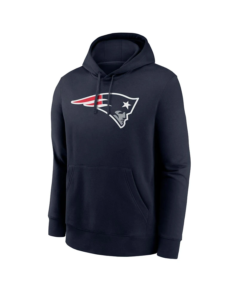 Nike Men's Drake Maye Navy New England Patriots Player Name Number Fleece Hoodie