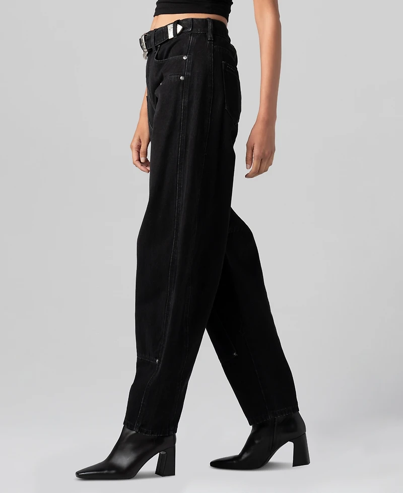 Blank Nyc Women's Wild Card High-Rise Barrel Leg Cotton Jeans