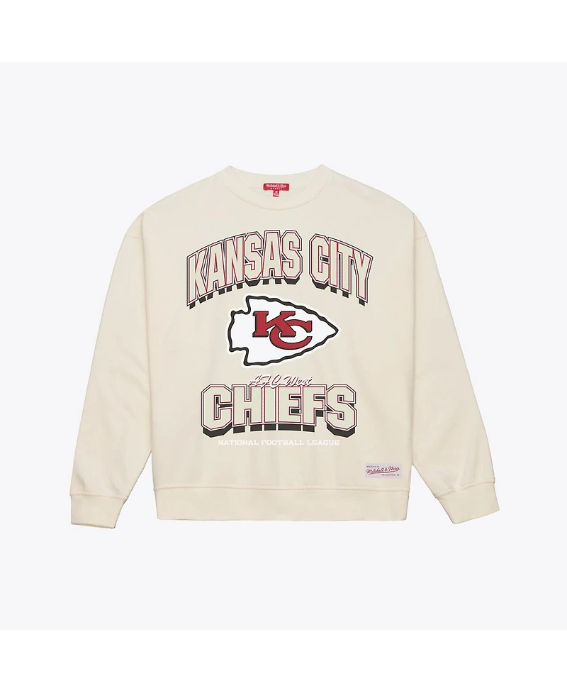 Women's Cream Kansas City Chiefs Tonal Arch Sweatshirt
