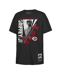 Big Boys and Girls Ken Griffey Jr. Black Cincinnati Reds the Zone Graphic T-Shirt