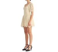 Arose Studio, Inc Women's Amaline Balloon Sleeve Sweetheart Neck Mini Dress