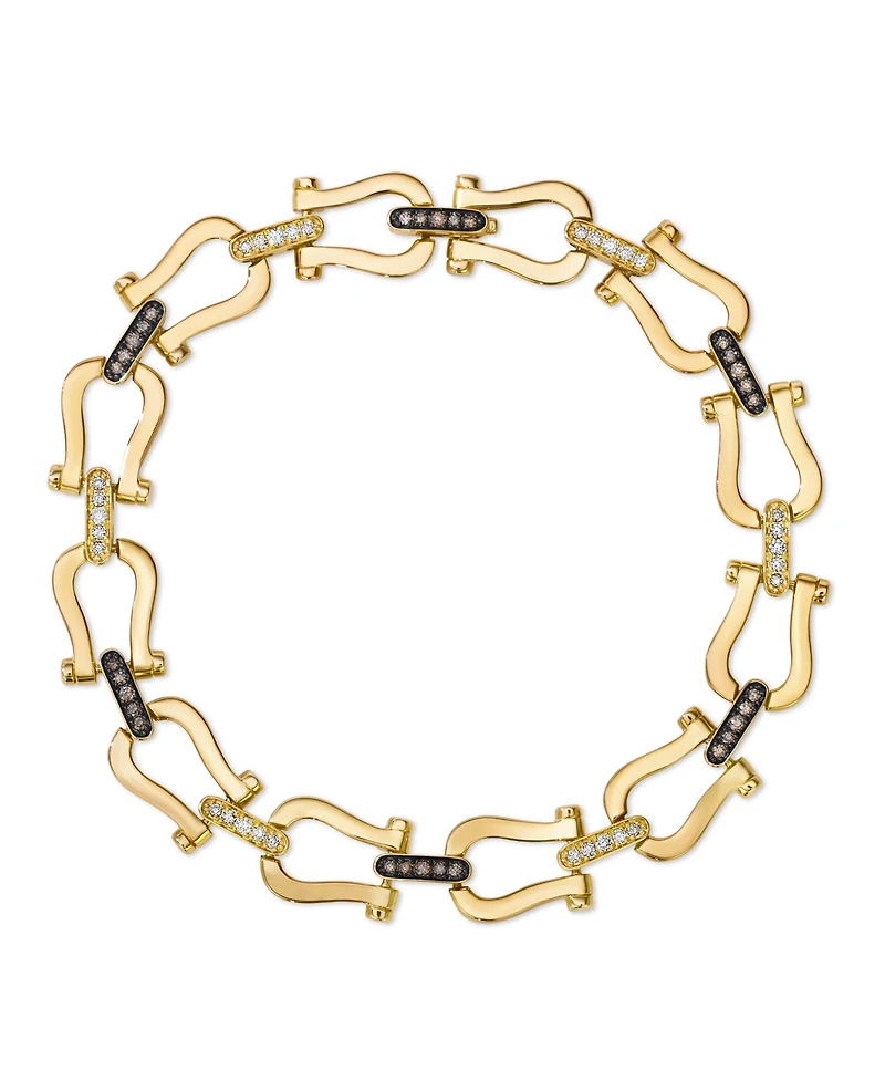 Le Vian Nude Diamond (0.20 ct. t.w.) and Chocolate Diamond (0.19 ct. t.w.) Bracelet in 14k Honey Gold