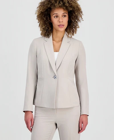 Kasper Petite Single-Button Tailored Blazer