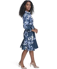 Calvin Klein Women's Collared Long-Sleeve Shirtdress