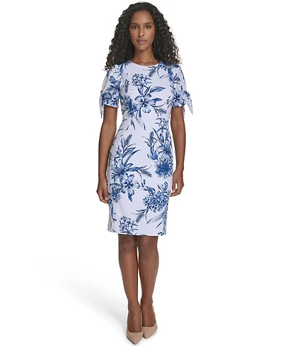 Calvin Klein Women's Crewneck Short-Sleeve Sheath Dress