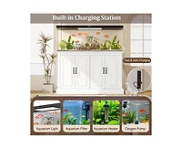 Casainc Storage Cabinet With Fish Tank Stand Power Outlet