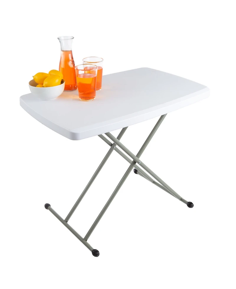 Everyday Home 30" Plastic Adjustable Folding Table