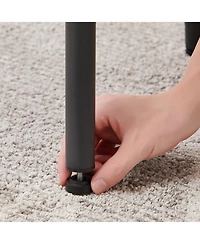 Casainc Round Stool Set with Shelf and Backrest