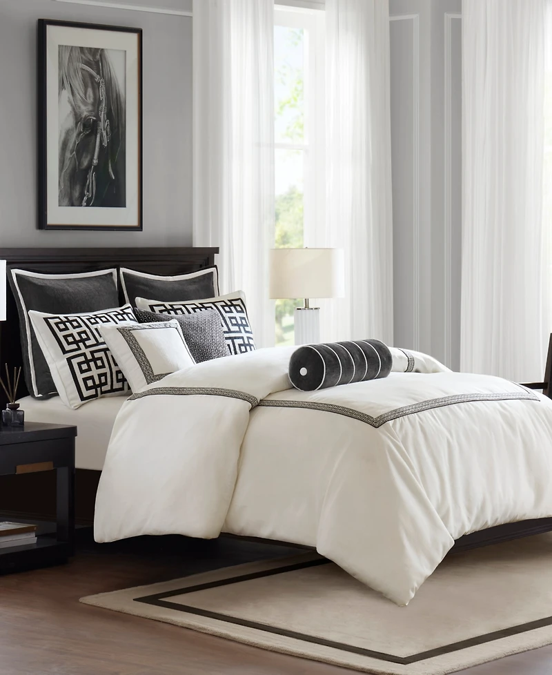 Madison Park Signature Jarvis Embroidery Oversized Duvet Style -Pc. Comforter Set