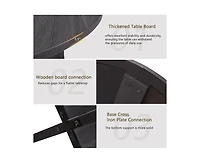 Casainc 5-Piece Round Dining Set with 47.3 Inch Table and 4 Upholstered Chairs