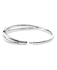 Devata Love Knot Bangle Bracelet in Rhodium Plated Sterling , Size