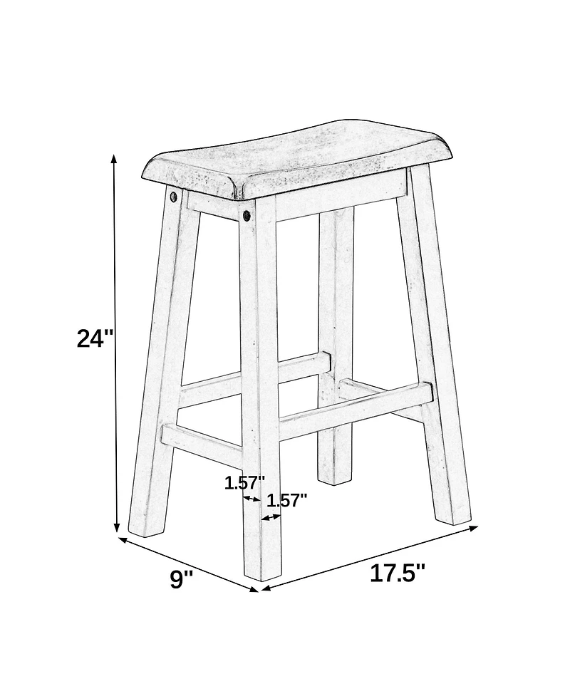 Casainc Industrial 3-Piece Bar Table Set with Chairs