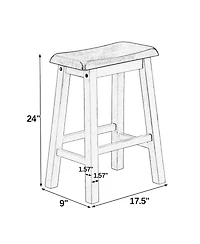 Casainc Industrial 3-Piece Bar Table Set with Chairs