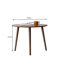 Casainc Pebble Shaped Solid Oak Wood Center Table with Natural Wood Top(only one table)