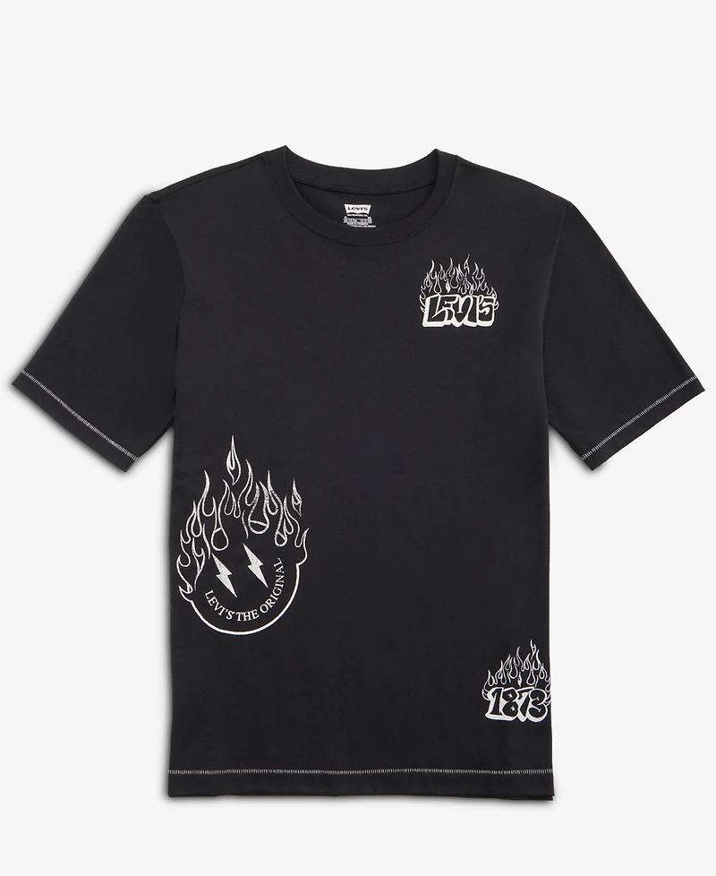 Levi's Boys' 8-20 On Fire Graphic Print T-Shirt