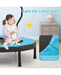 Gymax 40'' Trampoline for Kids Indoor/Outdoor Fitness w/ Foam Handlebar