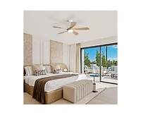 Sofucor 52-inch Modern Smart Standard 5-Blade Ceiling Fan with Remote Control and Led Light