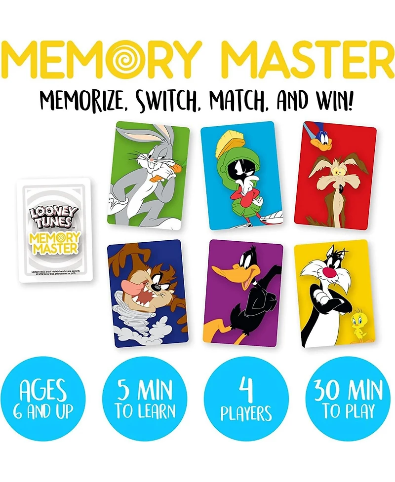 Nmr Distribution Looney Tunes Memory Master Card Game