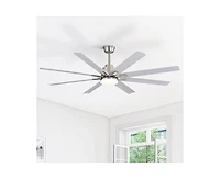 Sofucor 52-inch Modern Exquisite Sand Nickel 8-Blade Ceiling Fans with Adjustable Led Lights and Intelligent Remote Control.