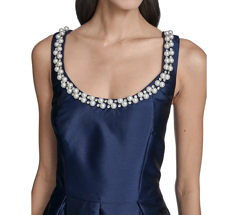 Eliza J Women's Sleeveless Scoop Neck Ball Gown