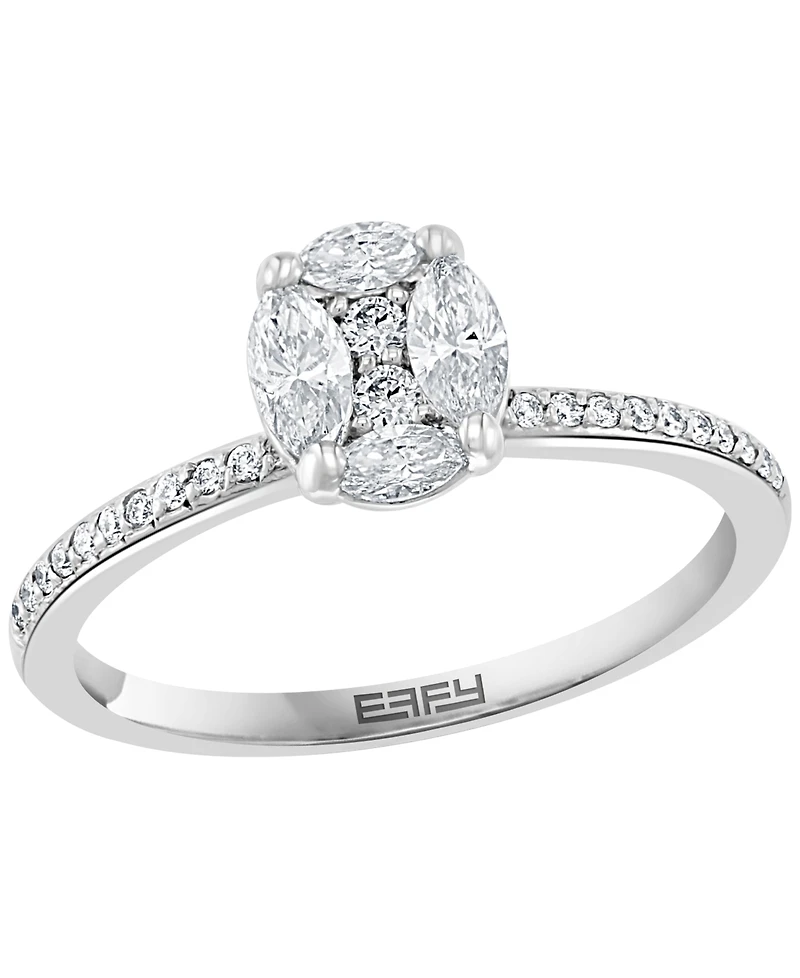 Effy Collection Diamond Ring (3/8 ct. t.w.) in 14k White Gold