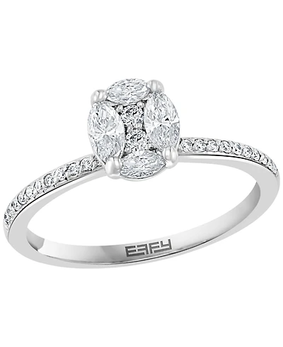 Effy Collection Diamond Ring (3/8 ct. t.w.) in 14k White Gold
