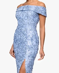 Xscape Women's Off-The-Shoulder Long Dress