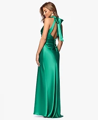 Xscape Women's Tie Neck Long Dress