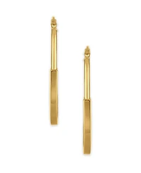 Macy's Polished Lock Hoop Earrings in 10k Yellow Gold