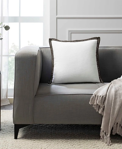 Tahari Home Crochet Edge Decorative Pillow, 20" x 20"